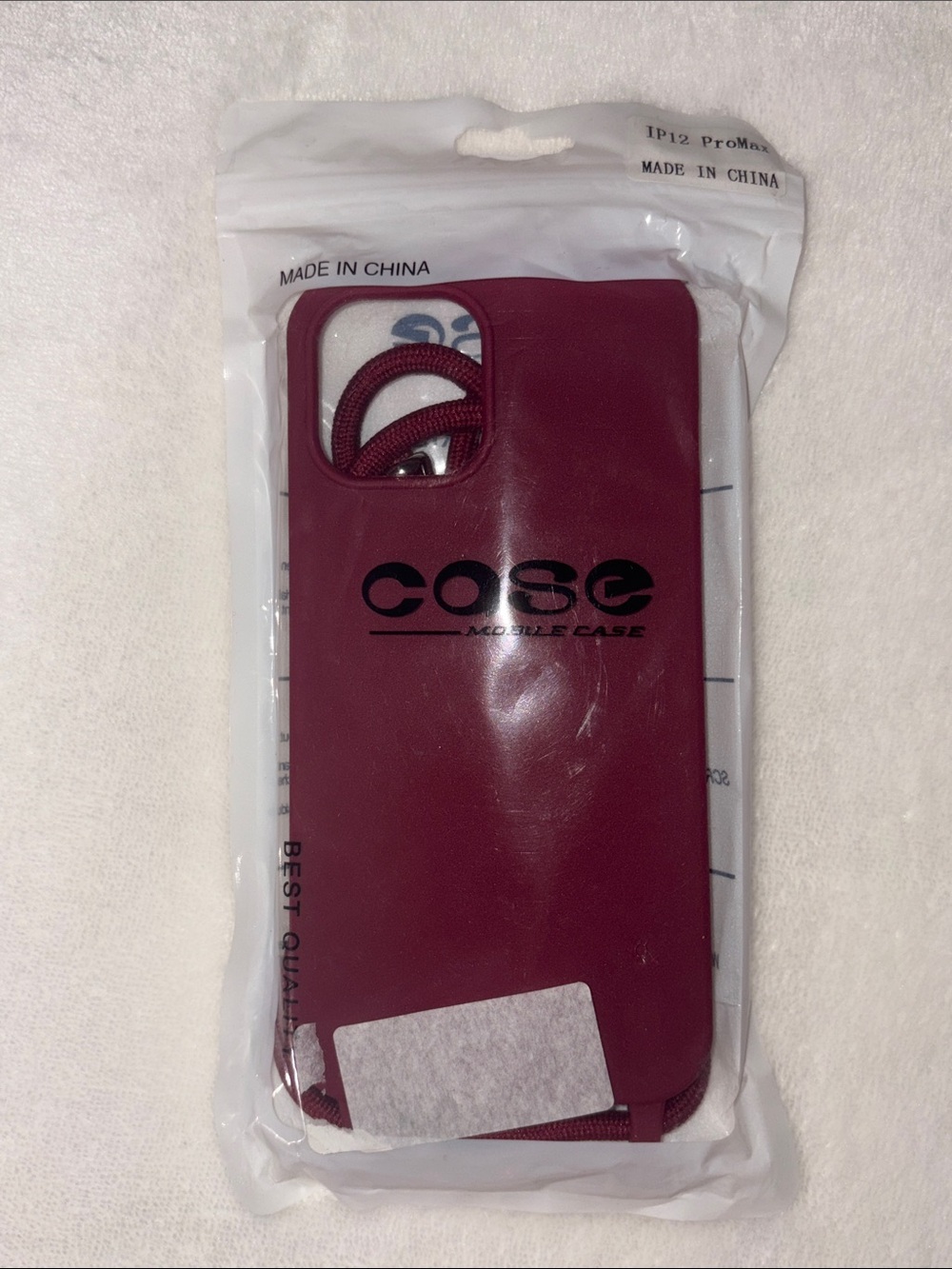 Case Mobile Case Burgundy iPhone 12 Pro Max Case with Strap
